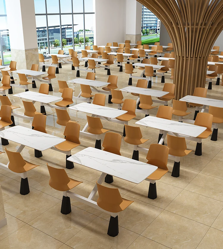 Modern Dining Furniture Restaurant Set For School Canteen Table And Chair