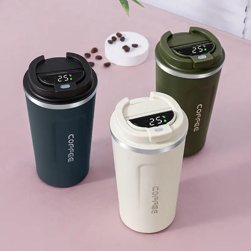 Leak-proof Thermo Travel Thermal Vacuum Flask Insulated Cup Milk Tea Water Bottle 380/510ml Stainless Steel Coffee Mug