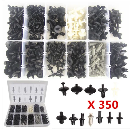 
Rivet Fasteners Plastic Fastener Push 350pcs Trim Clip Retainer Clips Auto Fasteners Kit Set Universal for Mazda Toyota 
