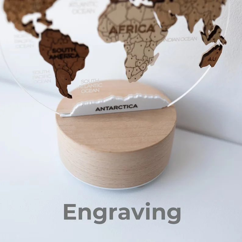 Anniversary 3d Travel world Map Personalized Map Gift Traveler Gift Map