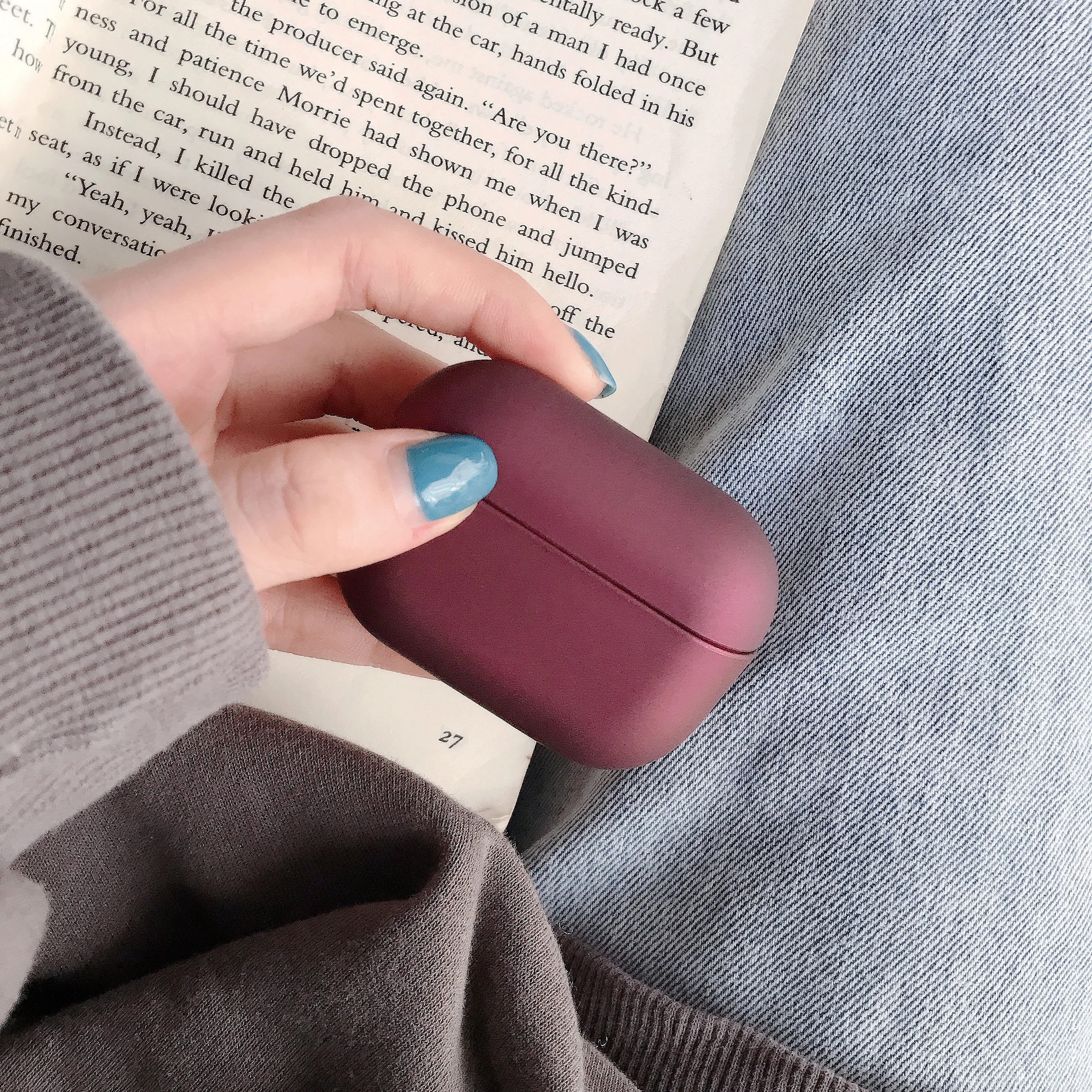  Жесткий матовый пластиковый чехол для airpods