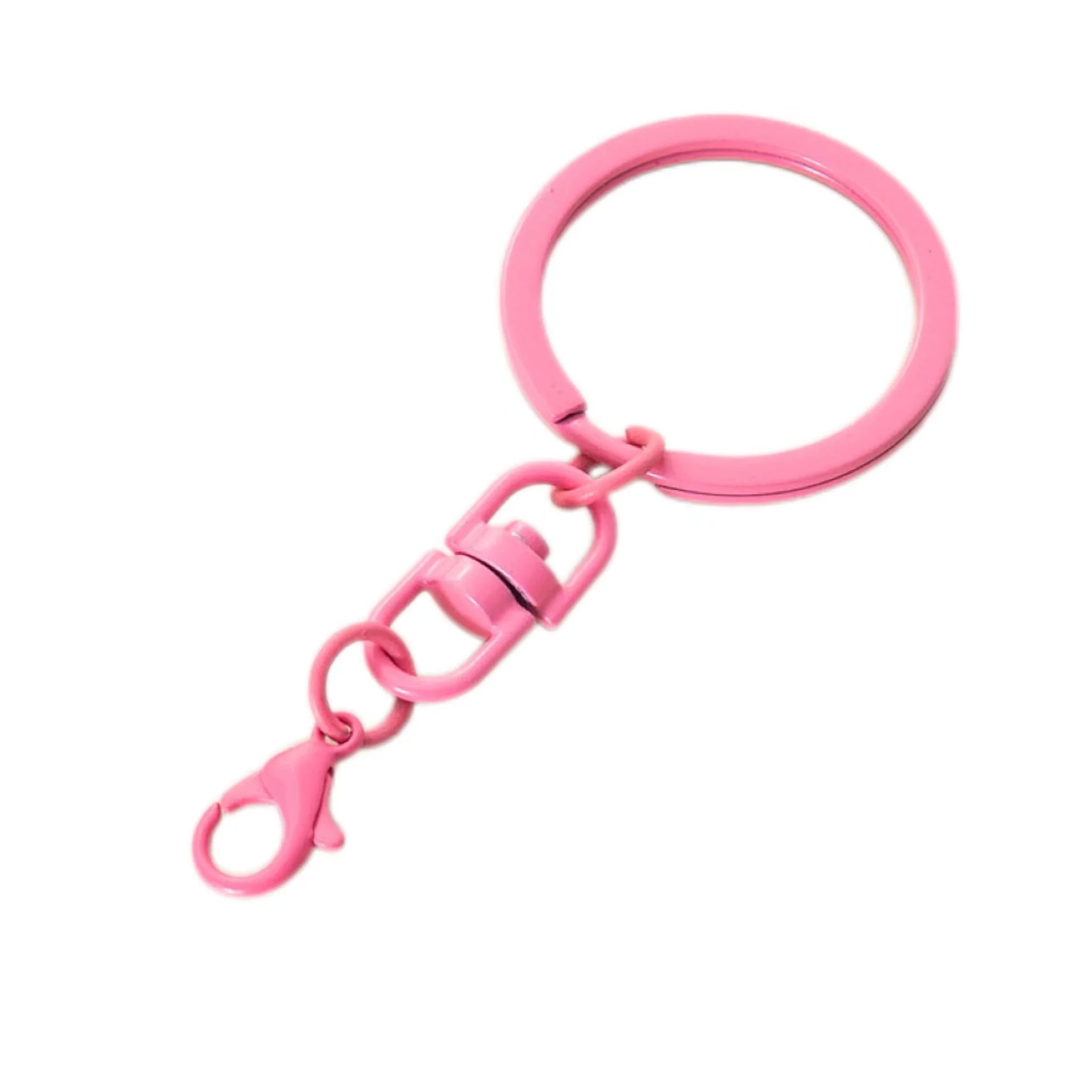 30mm Metal Keyring with Rotating Buckle Lobster DIY Jewelry Making Keychain Connector Key Ring Accessories