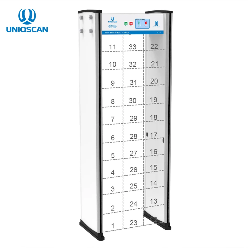 33 Zones Touch LCD Display hotel inspection system equipment Security Industry Body Scanner Walk Through Metal Detector