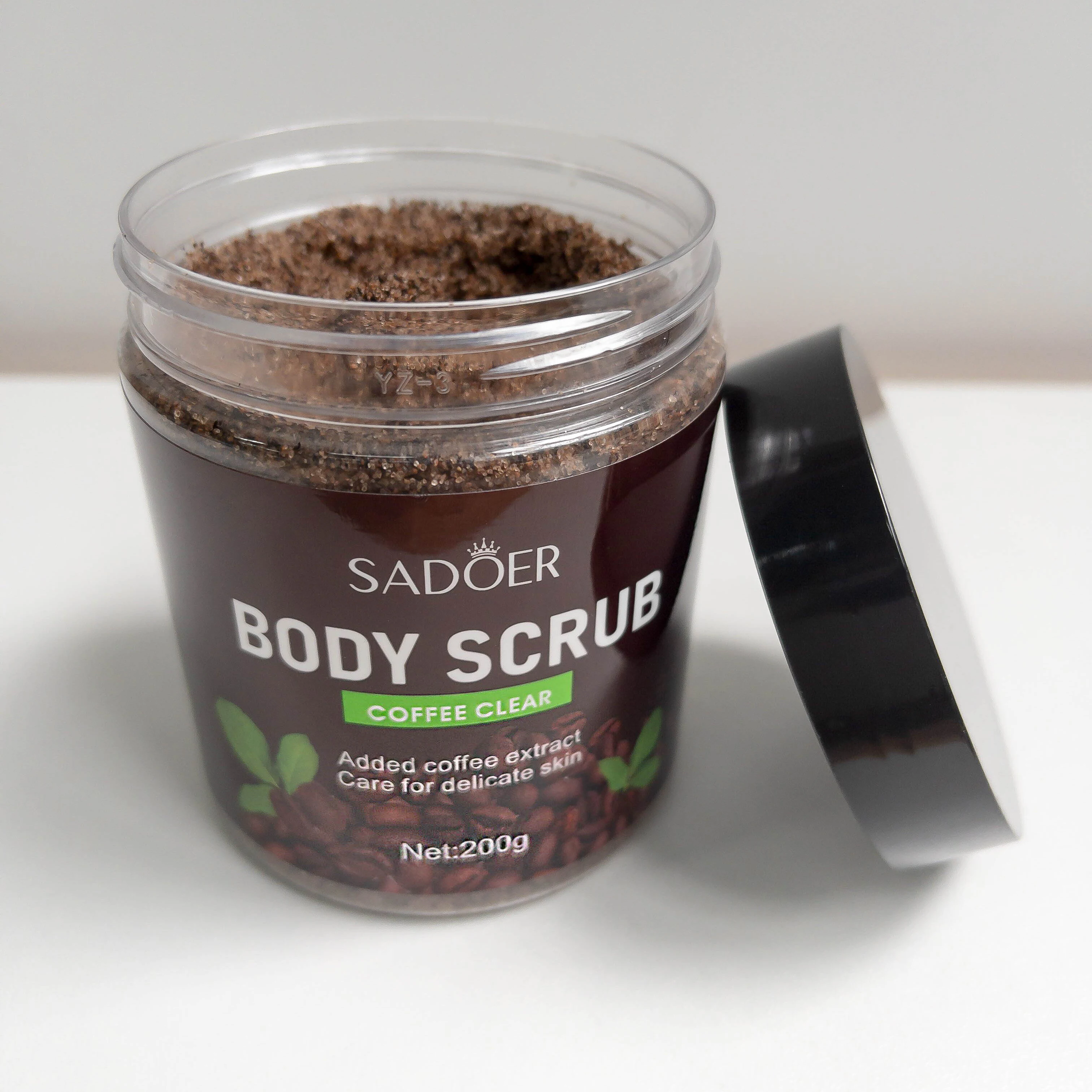 OEM ODM SADOER coffee extracts face scrub cleansing daily Exfoliating cream for Facial skincare products