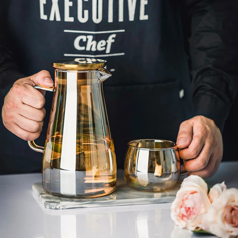 Chromatic Large Glass Teapot Glass Kettle Pot With Induction Stove Glass Kettle Tea