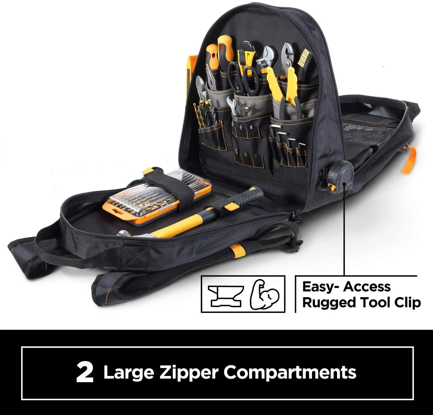 Canvas black backpack tool bag