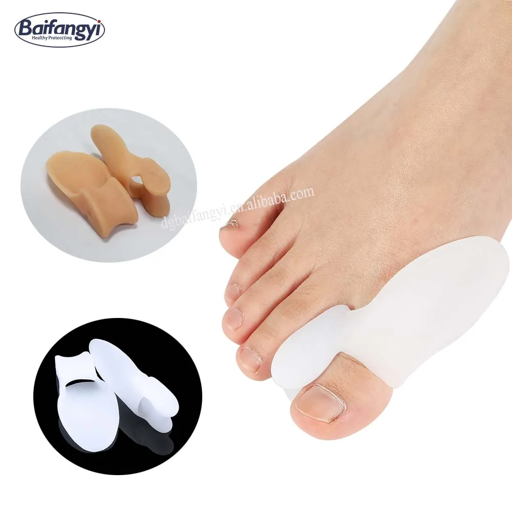 Double Hole silicone Gel Big Toe Bone Correction Toe Splitter Relief Corrector toe eversion adjuster silicone jelly bunion