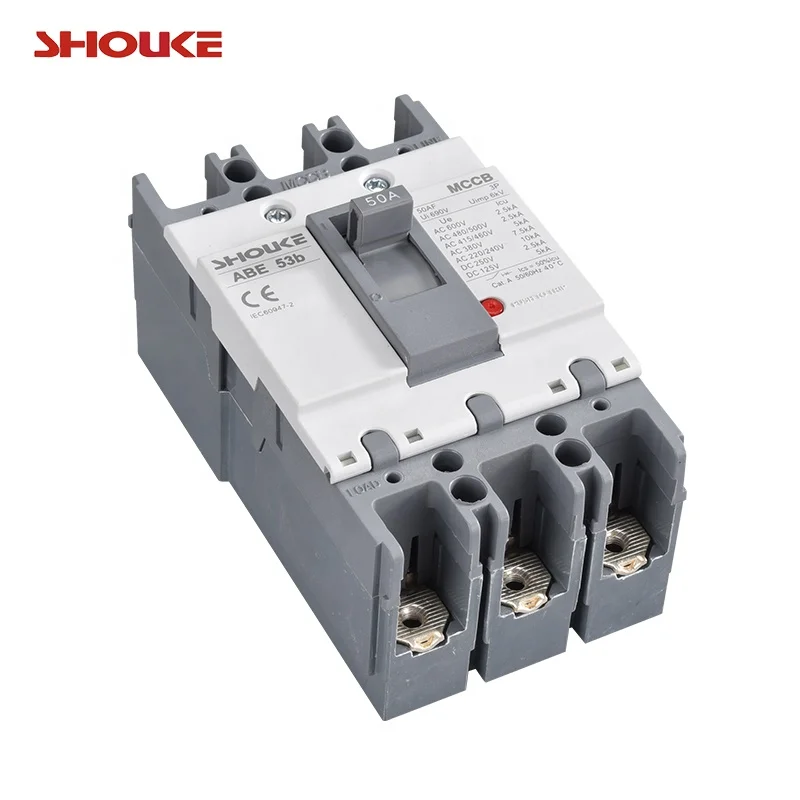 ABE53b 40A 3P molded case circuit breaker ABE TP mccb 40amp 3 pole power panel moulded case circuit breaker