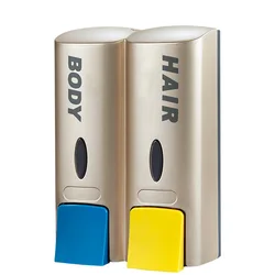 300*2 ml Double Wall Mounted Liquid Plastic Shower Shampoo Gel Lotion Bottle soap dispenser for hotel and bathroom