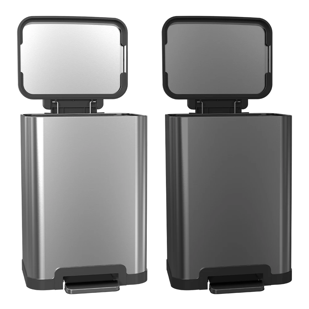 kitchen pedal rubbish can dustbin dust bin stainless steel waste bin garbage can trash bin