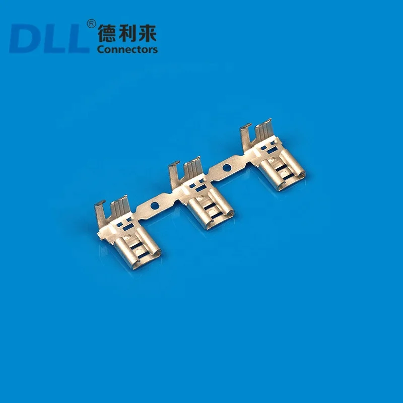 DJ6211-D6.3 250 terminal series female flag terminal brass wire terminal connector
