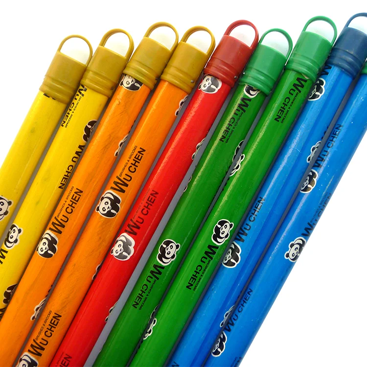 Factory Direct Sale Customized Panda Pvc Coated Broom Stick Broom Handle Household Item Wooden Pole