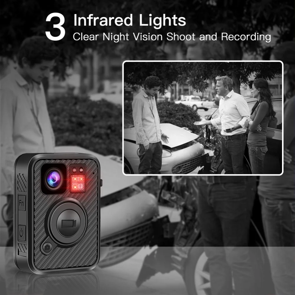 Portable DVR Camera Ambarella H22 140 degree WIFI Body Worm Camera F1