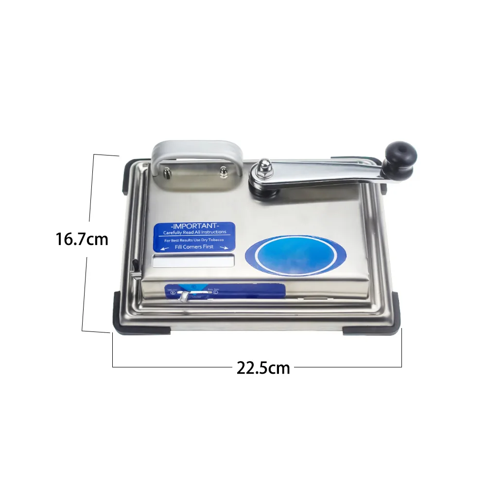High Quality Stainless Steel Silver Color  Metal Rectangle Cigarette Making 8mm Tube Filling Rolling Roller Machine