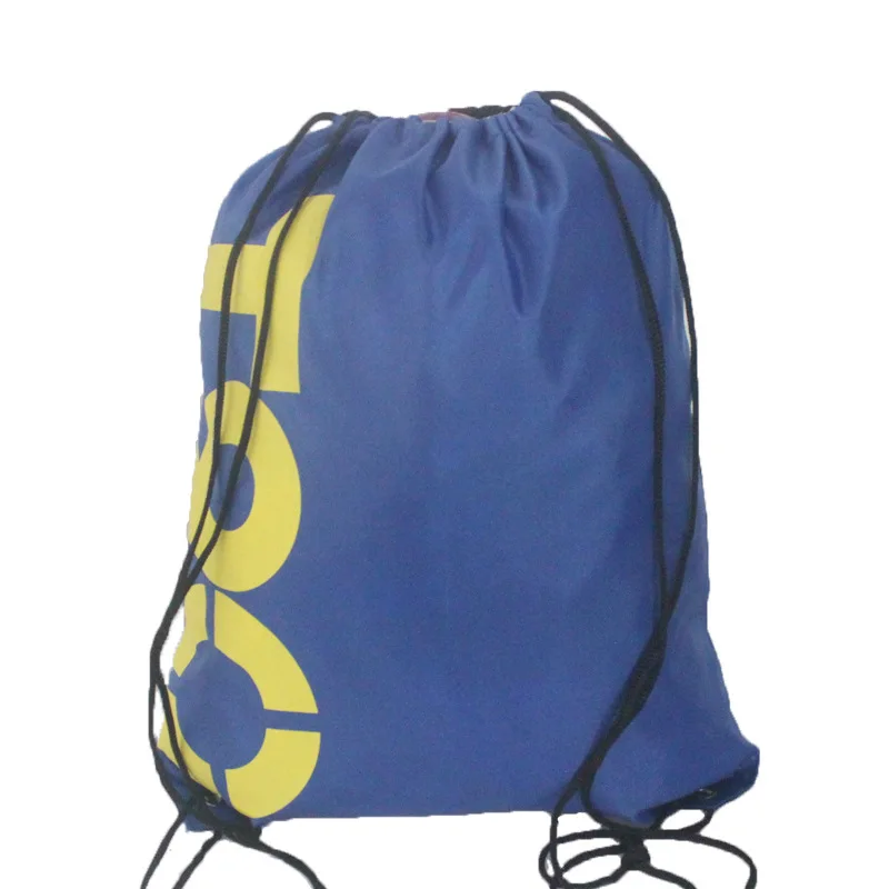 Promotional Seaside Travel Bag Screen Printing Canvas Drawstring Bag