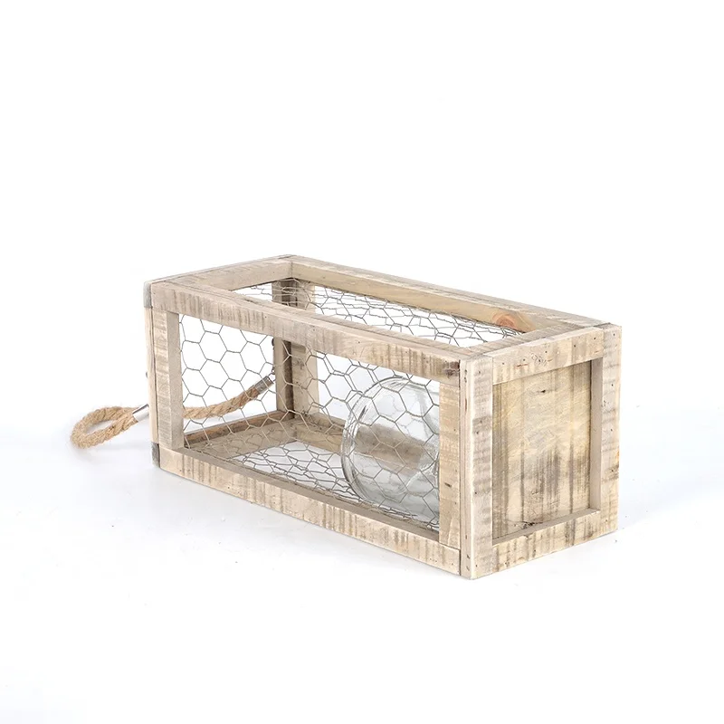 Antique Wooden Candle Holder For Home Decor