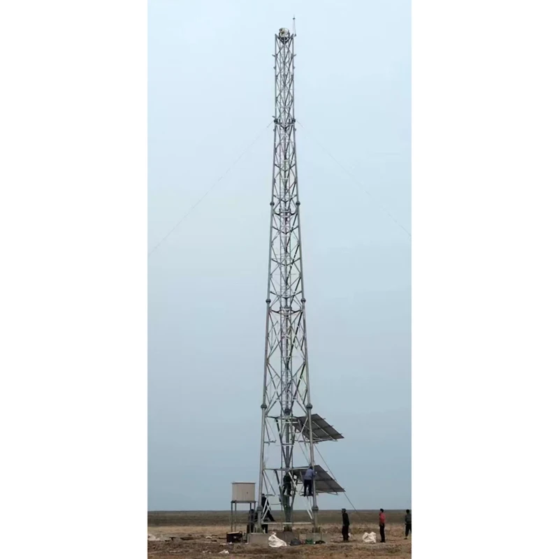 Tubular Microwave Communication Metal Mast Tube Steel Antenna 30m Telecom Lattice Design 3 Legged Telecommunication Tower