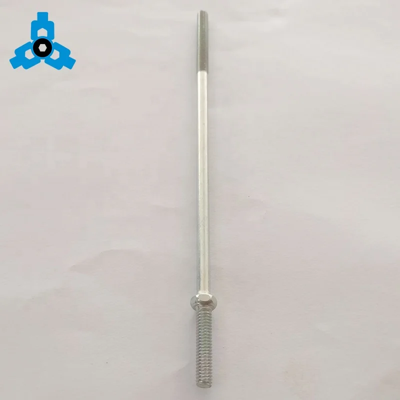 Factory customized Long Double Head Bolt With Hex Nut Carbon Steel OEM hardware steel bolts