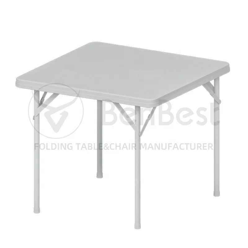 Benjia Blow Molded Camping Picnic Plastic Folding Square Table for Event Wedding