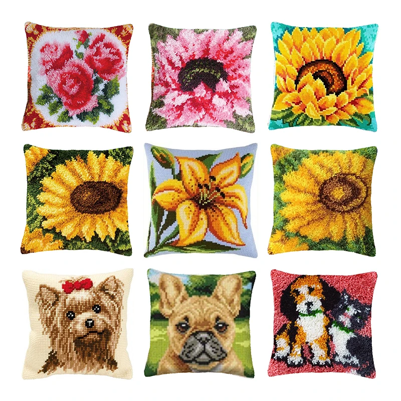 Цветы, гобелены, наборы для вышивки ковровых покрытий, наборы ковровых покрытий с защелкой, фоамиран для вышивки, холст для ковровых покрытий, «сделай сам», коврики, декор для собак