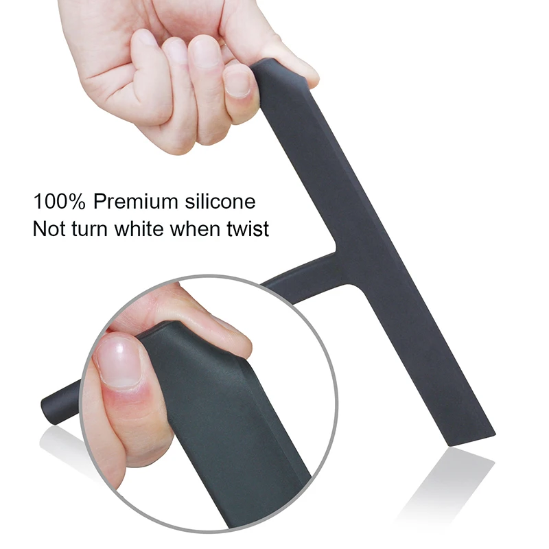 Популярные силиконовые ливня Окна Скребок с одной главной балкой с крючком для душа Очиститель Ванная комната окна автомобиля стекло