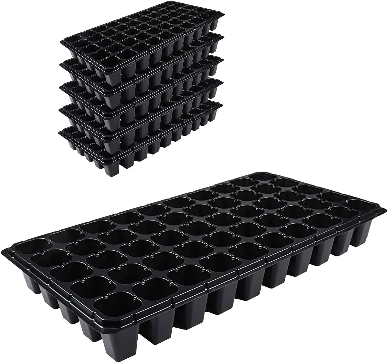 wholesale 60g Durable 32/40/50/72/105/128/200 Cells Plastic Seed Starting Grow Germination Seedling Tray For Vegetables Nursery