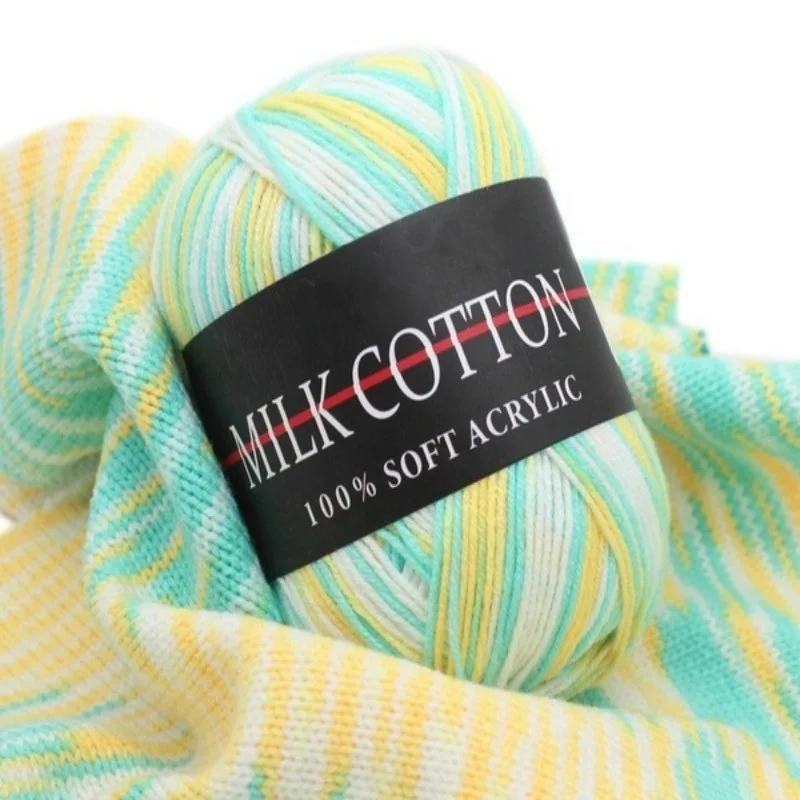 23 Colors Hand-Woven Milk Cotton Baby Scarf Sweater Crocheted Thick Wool Thread 50g Cotton Wool Yarn anti-slipping soft wool