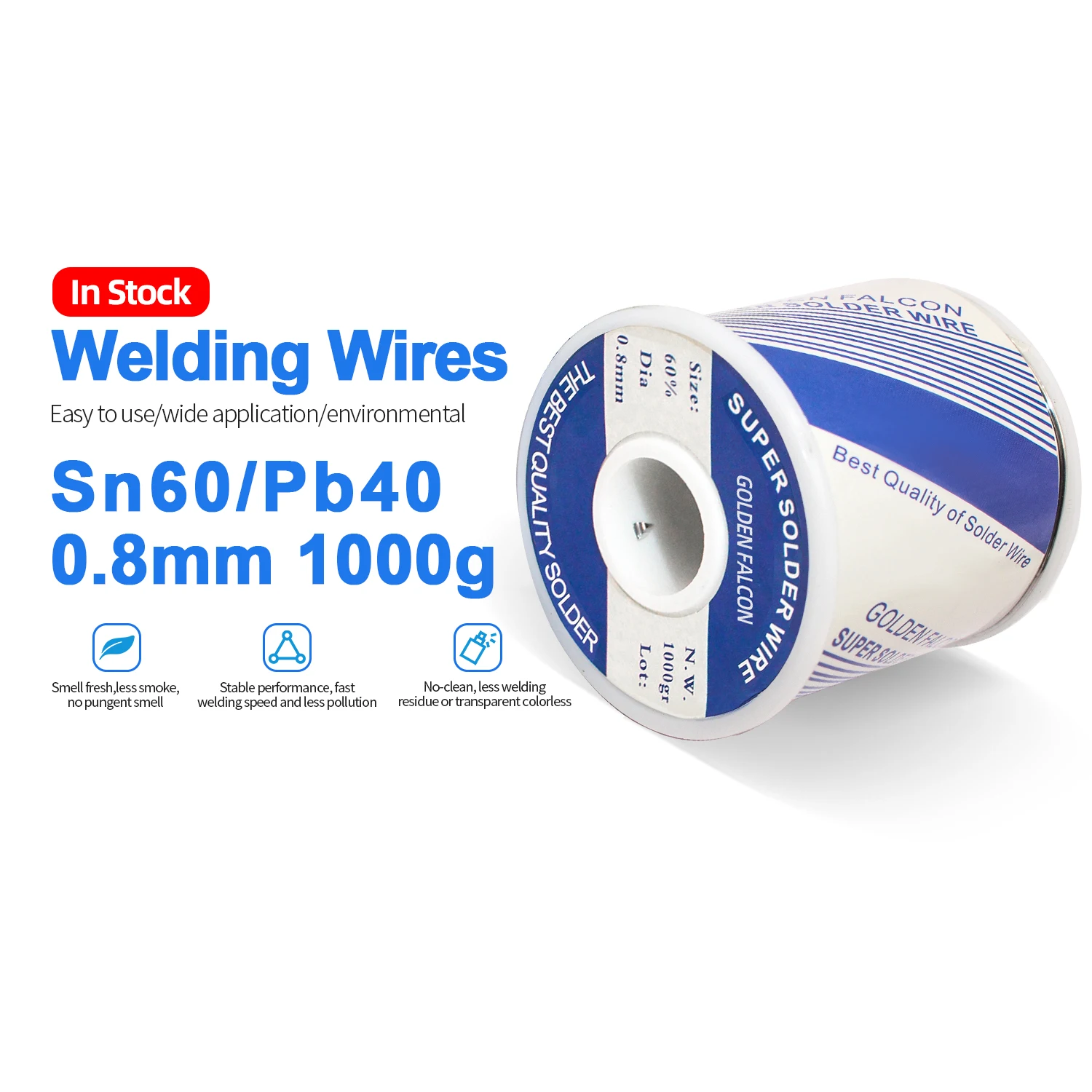 soldering wire 1kg 0.8mm Welding wires  Sn60Pb40 Solder Tin wire 60 40 Flux Rosin Activated Cored 1000g