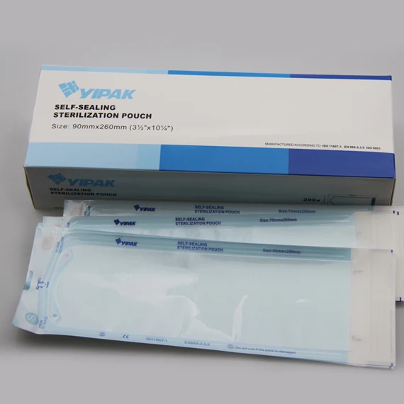 Self Sealing Sterilizer Pouch  Sterilization Pouch Roll sterilizer for Medical Packaging