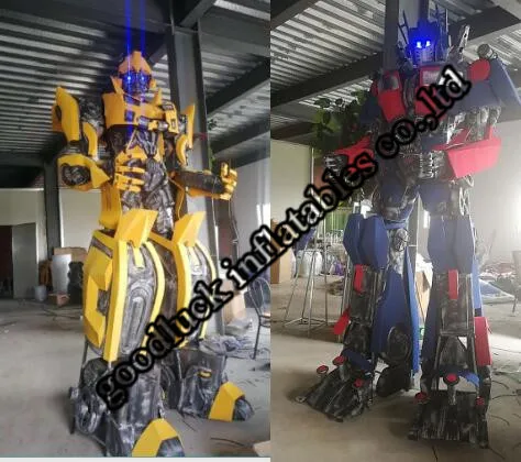 custom 2.6-2.9m realistic giant led robot costume car mascot