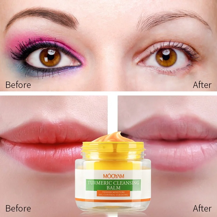 Deep Cleansing Heavy Makeup Face Lipstick Eye Makeup Remover Cream Removing Balm Organic Turmeric Makeup Remover Balm