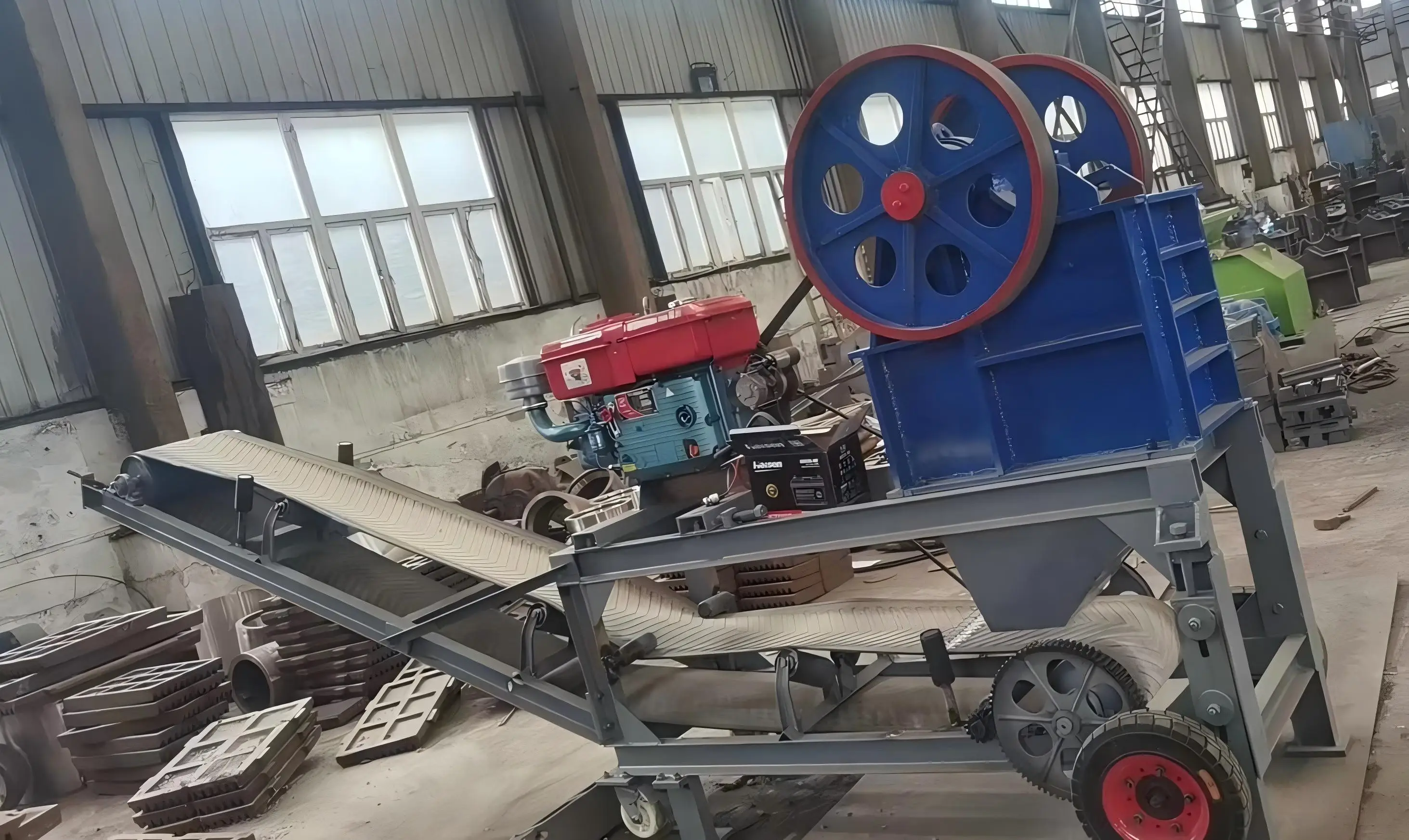 Mining Stone Gold Ore Crusher Primary Granite Limestone Concrete Gravel Rock Crushing Jaw Crusher with Vibrating Screen