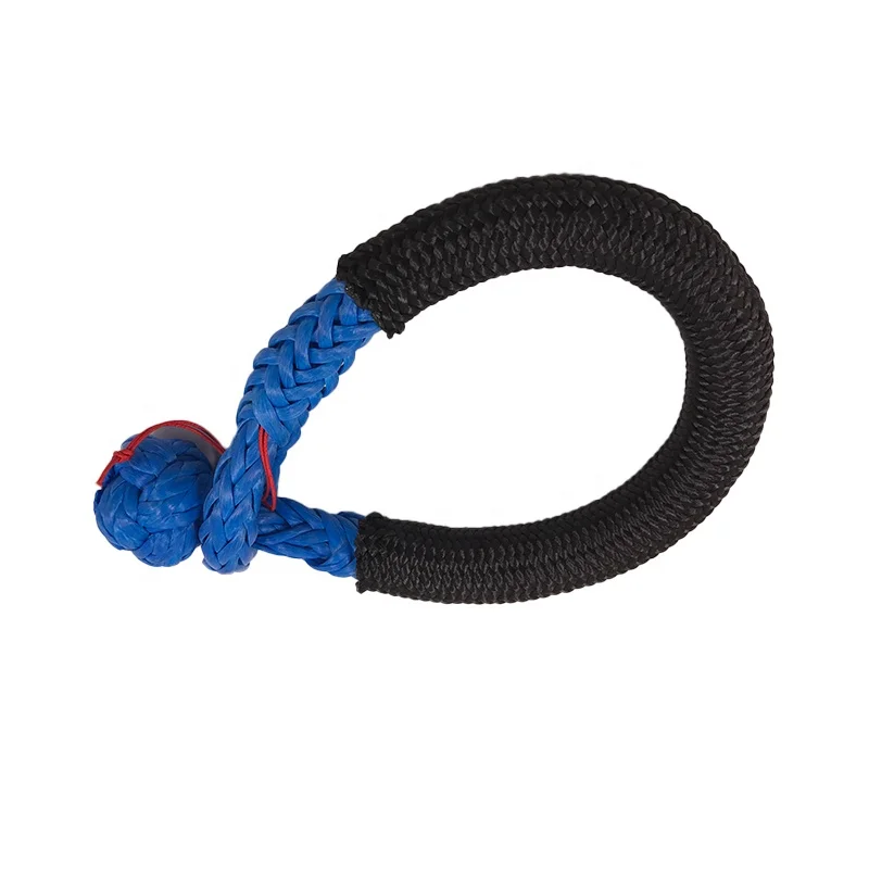 Safe and efficient synthetic soft shackle not easy to break for trailer traction