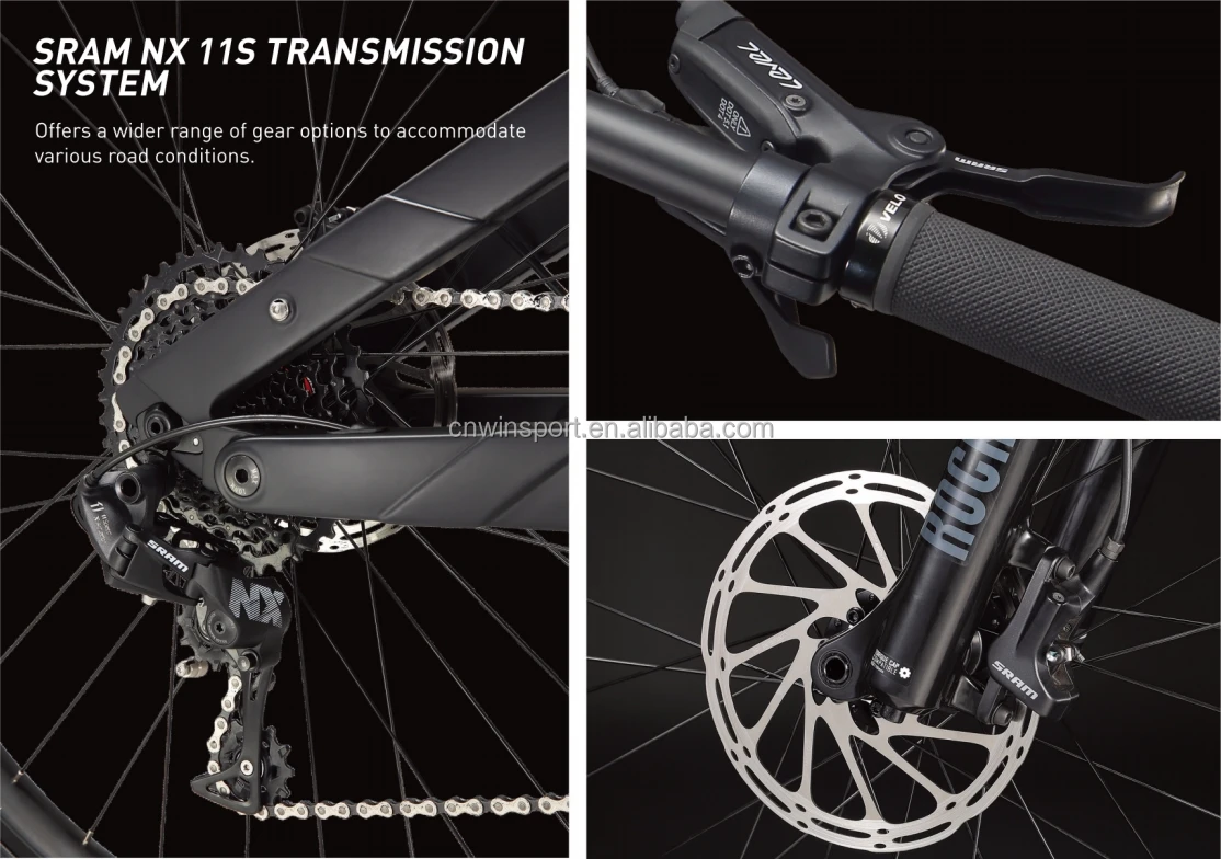 US Stock 500W Full Suspension Electric Mountain Bike 48V 20Ah 11speed Mid Drive Motor Enduro 29 inch 32km/h Carbon Fiber Ebike