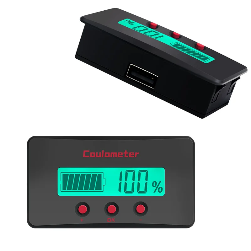 PZEM-033 Universal LCD Car Battery Tester 12V Lithium Acid Lead Battery Level Capacity Indicator Coulomb Meter 120V 50A 100A