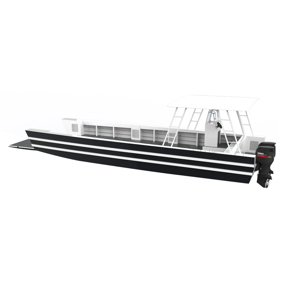 11m Ferry Barge Work Boat Practical Aluminum Landing Craft  for Truck Cargo Excavator