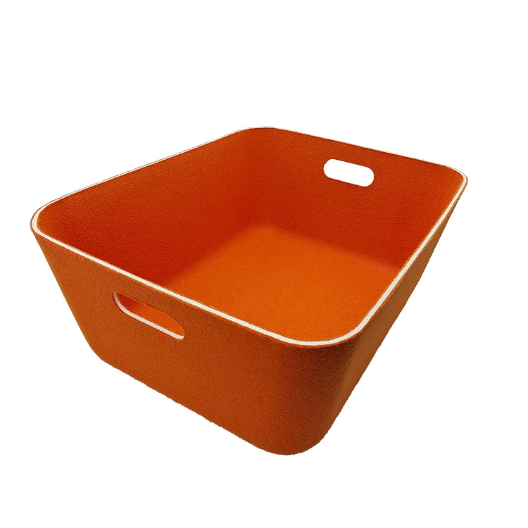 Decorative Custom thermoforming  Kitchen Box Bathroom Storage  Basket Nordic Household Felt Desktop Storage Bucket