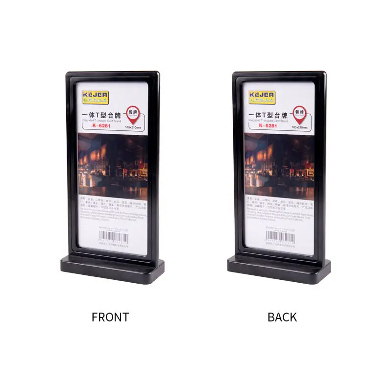 Free Sample Transparent Table Desktop Holder PVC Base Menu Display Stand