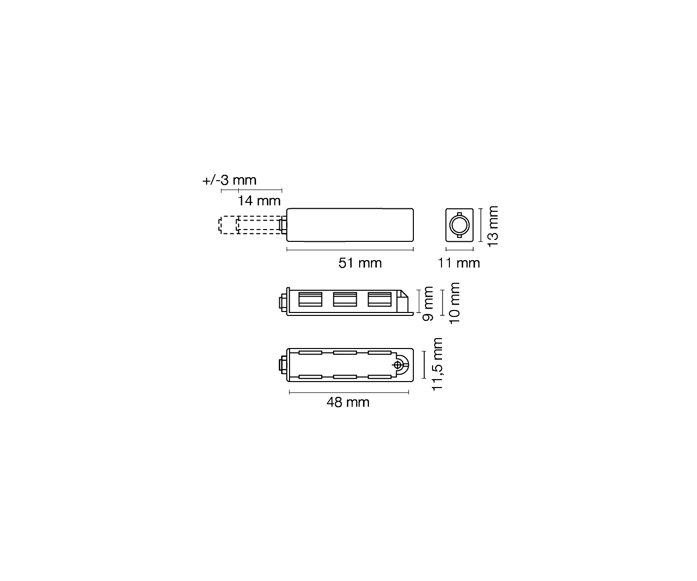 MACO Cabinets 14 Mm Stroke Adjustable Push Latch With Neodymium Magnet Push-Lock-Push-Latch Furniture Plastic Buffer
