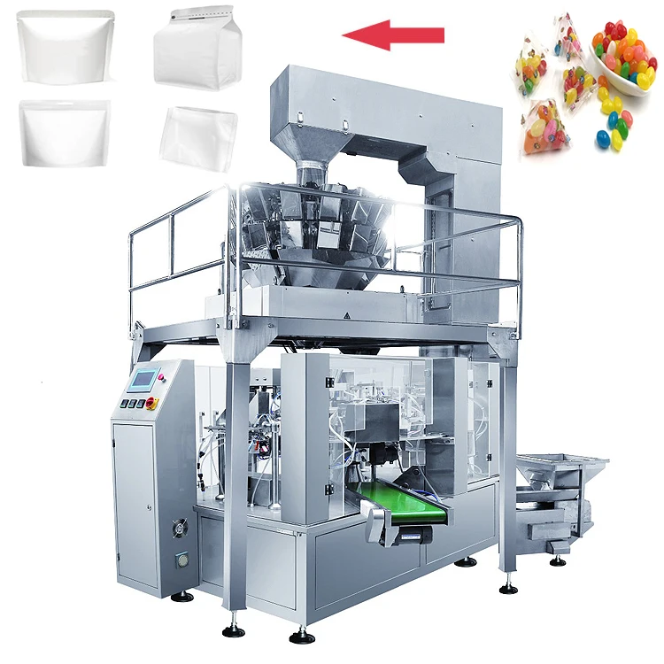multifunction Automatic 1kg  Sugar Stick Sugar Stick Rotary Premade Pouch Packing Paper Roll Packing Machine