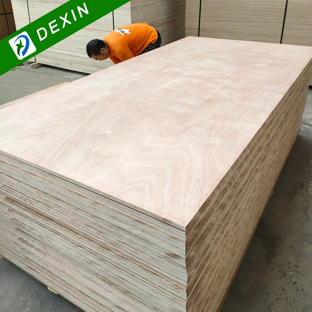 Popular 4x8ft Commercial Okoume Plywood  E1/ E0 Glue Sheet for Cabinet and Furniture