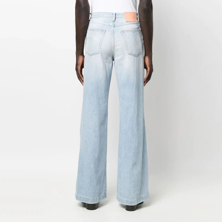 wholesale OEM LOGO style  High Waist Fashion Stretch Pocket Denim Jeans Flare Jeans for men