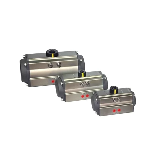 Aluminum pneumatic actuator with single bracket