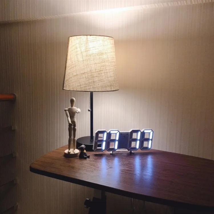 Brand led Creative wall clock decoration Simple digital 3D stereo clock Living Room wall hanging Decor Cheap plastic wall clocks