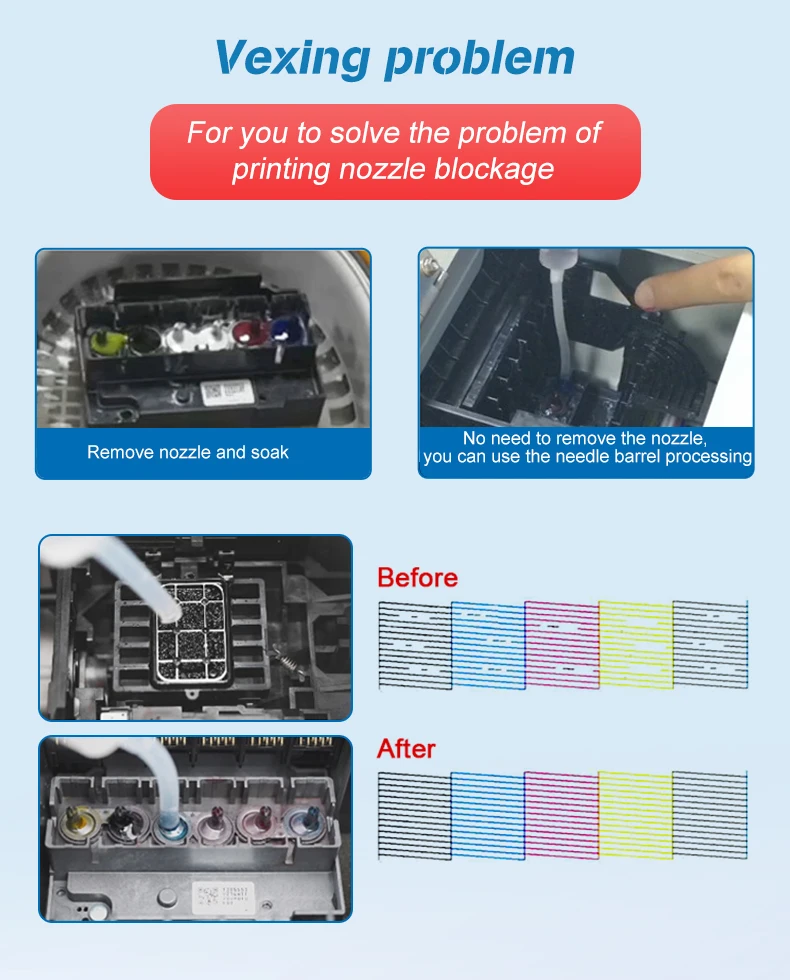 Fcolor Free Sample New 300ML UV Printer Cleaning Solution For Espon Printer  Nozzle Strong Cleaner Solution For UV Printer