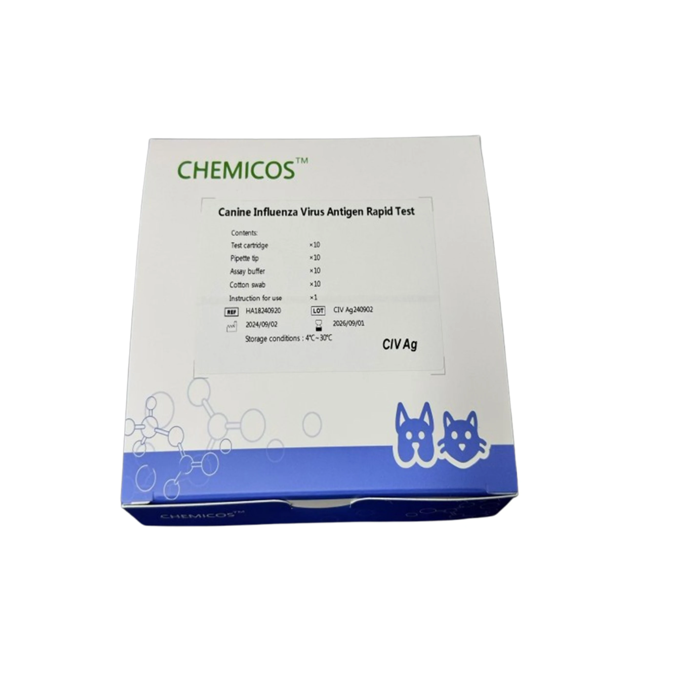 Canine Influenza Virus Antigen Rapid Test Antigen Detection Test For Self-Examination Rapid Test With Veterinary Kit