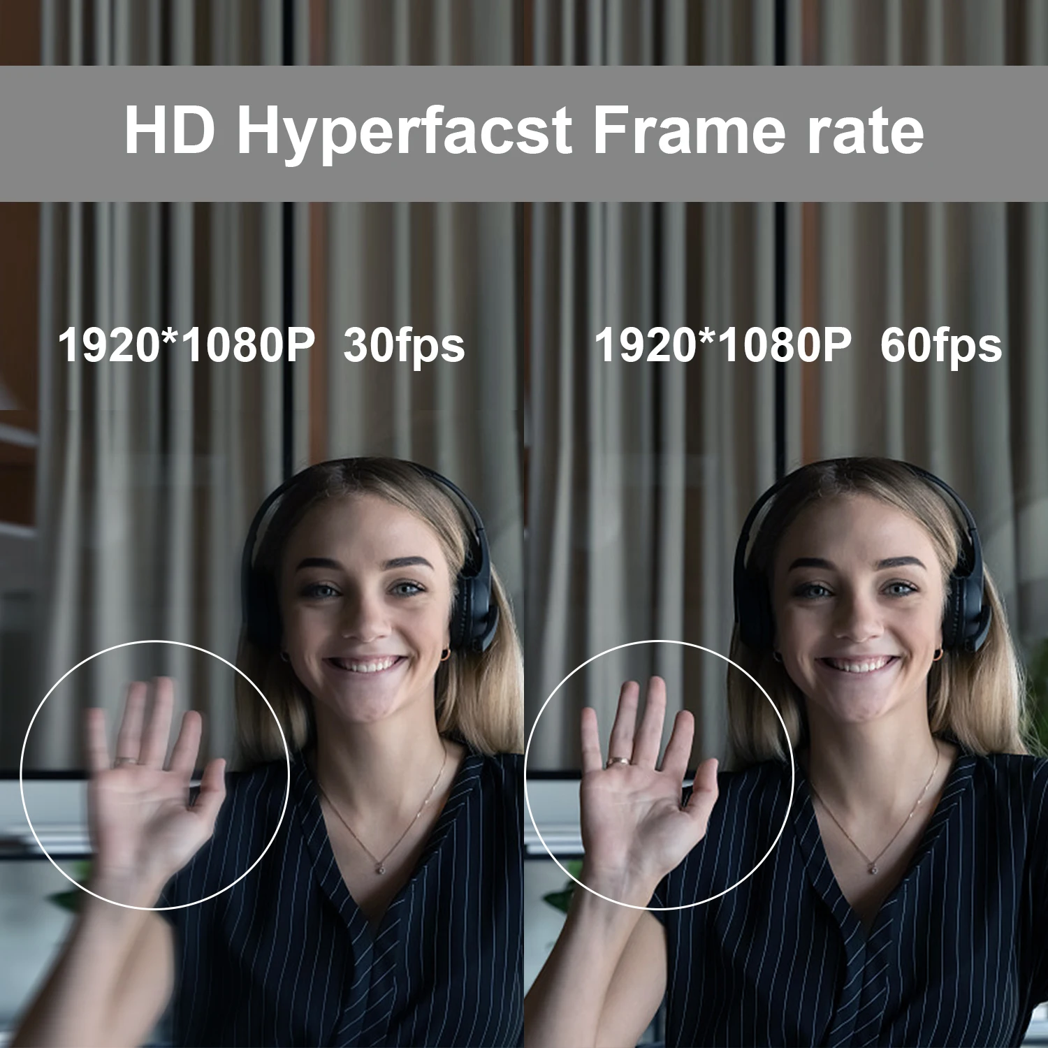 Веб-камера все-в-одном с микрофоном Tongveo CC500A FHD 1080P 60fps для прямой трансляции технологией шумоподавления