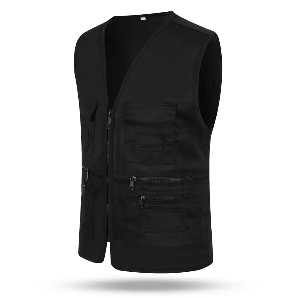 
Wholesale custom logo comfortable utility sleeveless jacket unisex outdoor work volunteer vests 