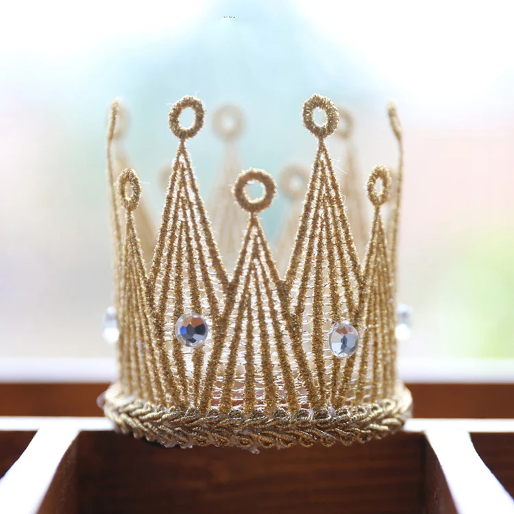 Happy birthday children crown headdress wholesale baby girls hair mini Tiaras Crown for party
