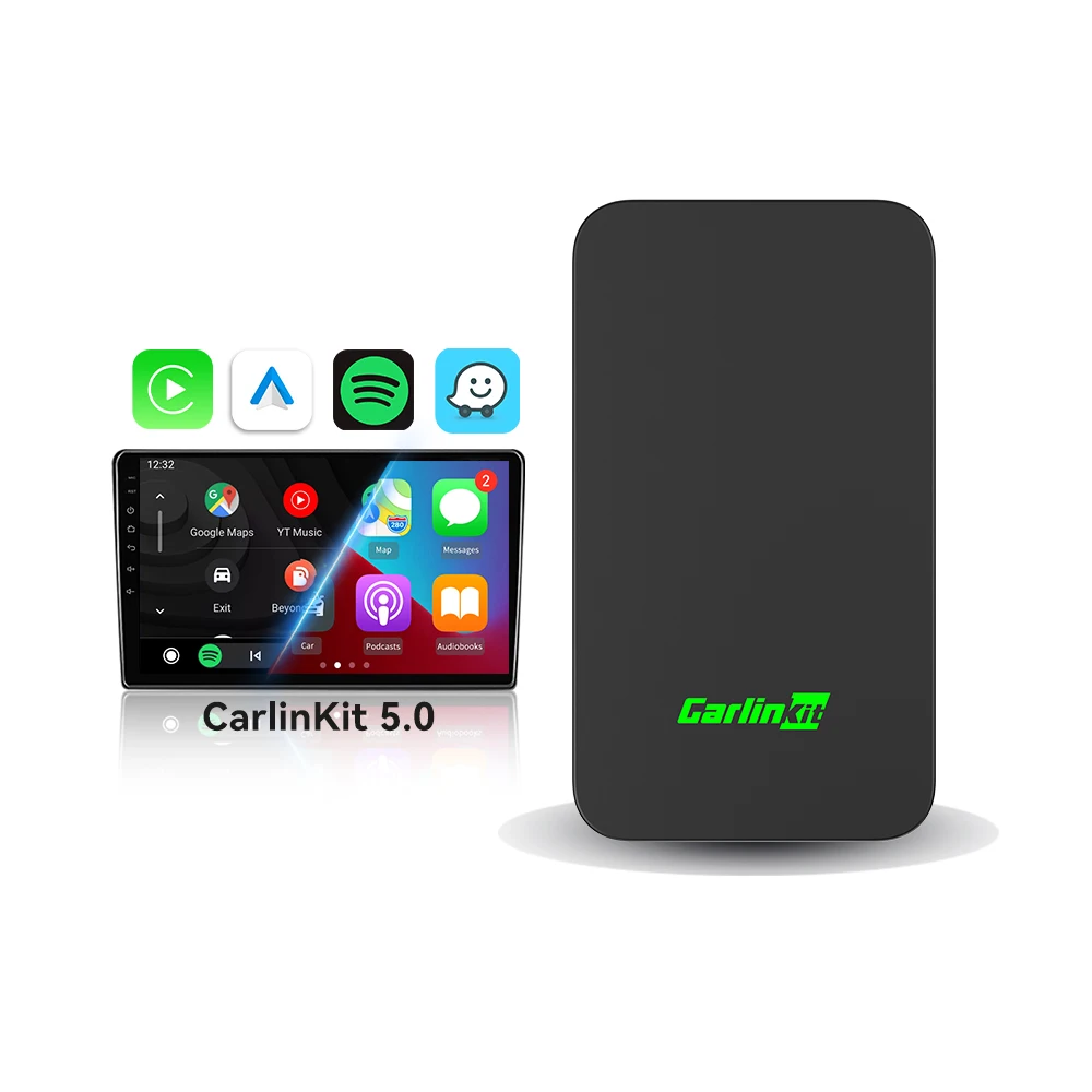 Carlinkit 5.0 carplay android auto wireless adapter dongle portable w204 carplay streaming smart box 2 in 1 universal car play